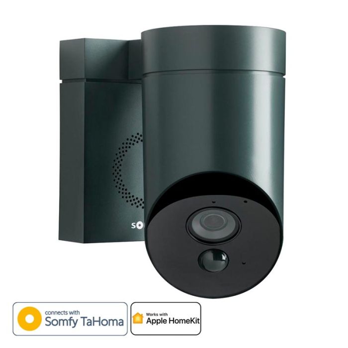 Cámara de videovigilancia, camara de seguridad exterior negra Somfy protect