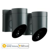 Pack de 2 cámaras de seguridad exterior compatibles con Apple HomeKit