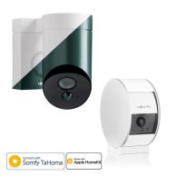 Pack de videovigilancia conectada para casa Somfy protect con cámara de interior y exterior compatibles con Apple HomeKit