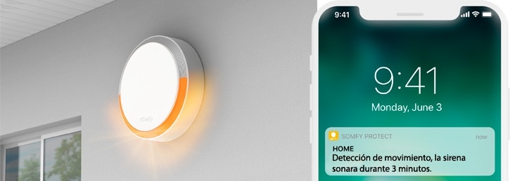 notificación de activación sirena exterior