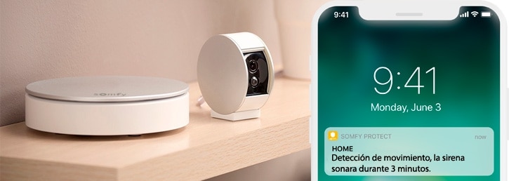 Notificación mediante app Somfy protect